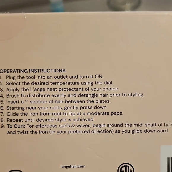 L'ange One Pass Hair Aplatir Ceramic 1" Flat Iron Pink blush color - Picture 9 of 14